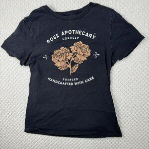 Schitt$ Creek‎ Rose Apothecary Handcrafted T-Shirt X-Small 100% Cotton Black